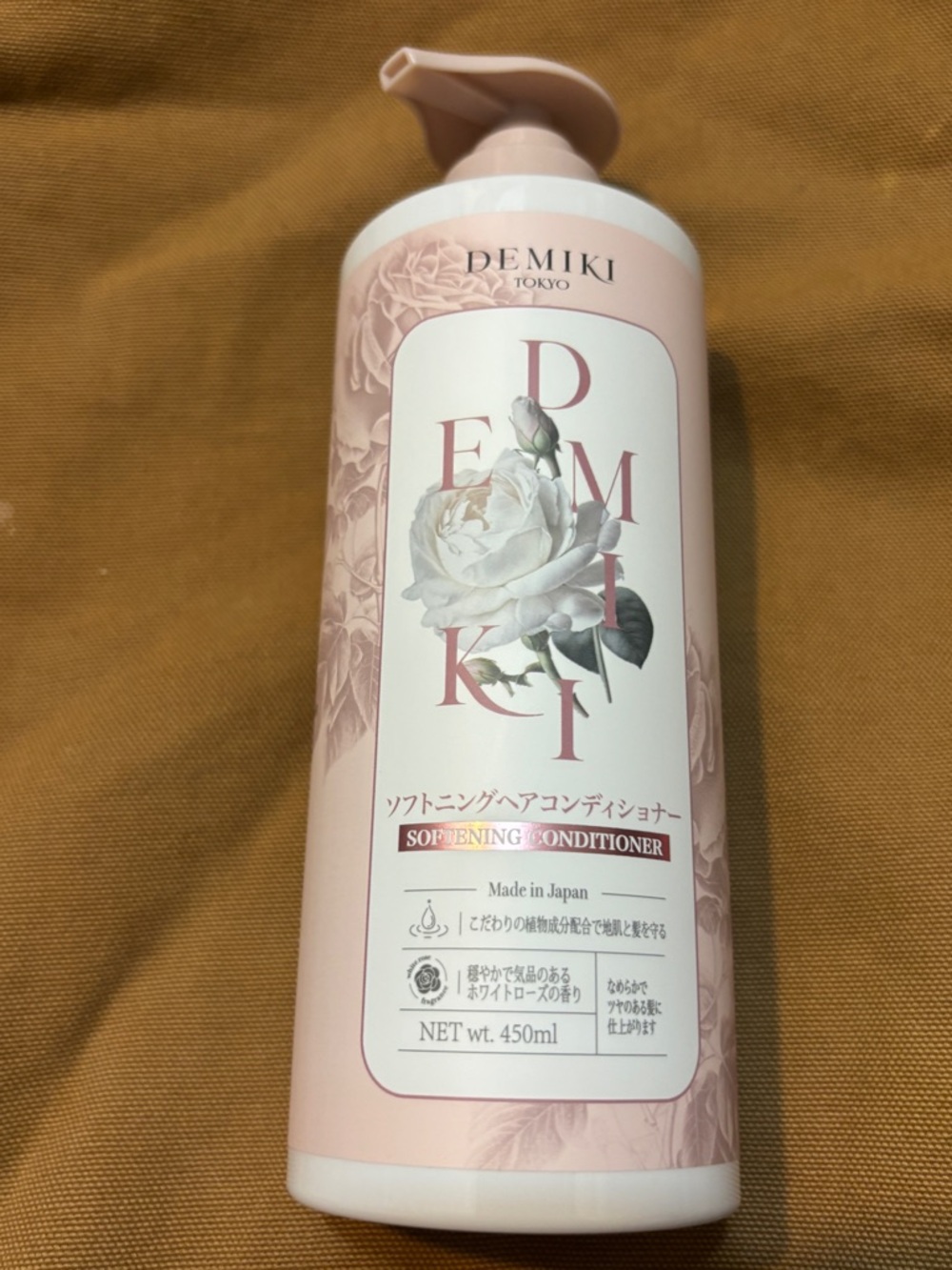 DEMlKI Tokyo Softening Conditioner - Pale Pink Bottle Net Wt. 450ml New